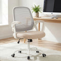 Ergonomic Mesh Home Office Chair with Armrests, Space-Saving Design and Steel Base
