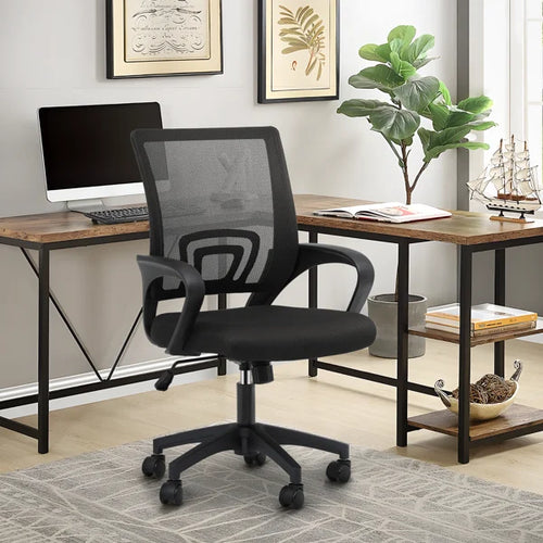 Ergonomic Swivel Office Chair with Adjustable Lumbar, Height & Tilt Support